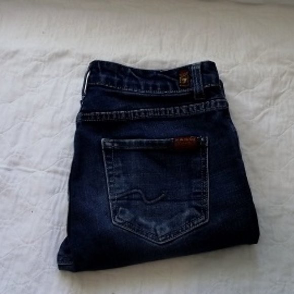 7 FOR ALL MANKIND womens Slimmy Jeans, Blue - Picture 1 of 7